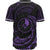 Yap Polynesian Custom Personalised Baseball Shirt - Purple Tribal Wave - Polynesian Pride