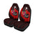 Yap Car Seat Covers - Polynesian Hook And Hibiscus (Red) - Polynesian Pride