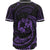 Tonga Polynesian Custom Personalised Baseball Shirt - Purple Tribal Wave - Polynesian Pride