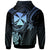 Wallis and Futuna Custom Zip up Hoodie Blue Turtle - Polynesian Pride