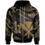 Hawaii Kanaka Maoli Polynesian Zip Hoodie Polynesian Tattoo Gold Version Unisex Gold - Polynesian Pride