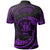 Niue Polynesian Custom Polo Shirt Purple Tribal Wave - Polynesian Pride