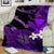 Hawaii Turtle With Plumeria Leaf Purple Blanket - LT12 - Polynesian Pride