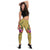 Tahiti Polynesian Legging - Floral With Seal Gold - Polynesian Pride