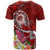 FSM T Shirt Turtle Plumeria (Red) - Polynesian Pride