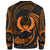 Pohnpei Polynesian Sweater - Orange Tribal Wave - Polynesian Pride