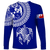 Tonga Long Sleeve Shirt Tongan Blue Turtle - LT12 - Polynesian Pride