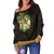 Tokelau Women's Off Shoulder Sweater - Polynesian Gold Patterns Collection - Polynesian Pride