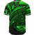 Marshall Islands Baseball Shirt - Green Color Cross Style - Polynesian Pride