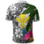 Hawaii Custom Polo Shirt White Turtle Plumeria Banana Leaf - Polynesian Pride