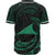 Tokelau Polynesian Baseball Shirt - Green Tribal Wave - Polynesian Pride