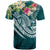 Guam Polynesian T Shirt Summer Plumeria (Turquoise) - Polynesian Pride