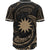 Nauru Polynesian Custom Personalised Baseball Shirt - Gold Tribal Wave - Polynesian Pride