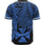 Wallis and Futuna Polynesian Baseball Shirt - Tribal Wave Tattoo Blue - Polynesian Pride