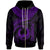 Pohnpei Polynesian Zip up Hoodie Pohnpei Waves (Purple) Unisex Purple - Polynesian Pride