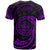 Palau Polynesian Custom T Shirt Purple Tribal Wave - Polynesian Pride