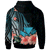 Wallis and Futuna Hoodie Turquoise Polynesian Hibiscus Pattern Style - Polynesian Pride