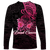 Breast Cancer Pink Ribbon Butterfly Polynesian Black Version Long Sleeve Shirt - LT12 - Polynesian Pride