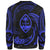 Guam Polynesian Custom Personalised Sweater - Blue Tribal Wave - Polynesian Pride