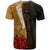 Wallis and Futuna Polynesian T Shirt Coat of Arms With Hibiscus Gold - Polynesian Pride