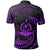 Vanuatu Polynesian Polo Shirt Purple Tribal Wave - Polynesian Pride