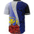 Hawaii Kanaka Maoli Polynesian Baseball Shirt - Coat Of Arm With Hibiscus Blue - Polynesian Pride