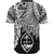Guam Polynesian Custom Personalised Baseball Shirt - Tribal Wave Tattoo White - Polynesian Pride
