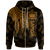 Samoa Zip up Hoodie Polynesian Wings (Golden) Unisex Golden - Polynesian Pride