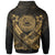 American Samoa Custom Zip up Hoodie AS Gold Seal Polynesian Patterns - Polynesian Pride