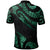 Cook Islands Polo Shirt Polynesian Tattoo Green Version - Polynesian Pride