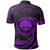 Federated States of Micronesia Polynesian Polo Shirt Purple Tribal Wave - Polynesian Pride