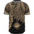 Marshall Islands Polynesian Baseball Shirt - Tribal Wave Tattoo Gold - Polynesian Pride