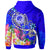 FSM Custom Hoodie Turtle Plumeria (Blue) - Polynesian Pride