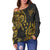 Kosrae State Women's Off Shoulder Sweaters - Abstract Style - Polynesian Pride