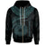 American Samoa Polynesian Zip up Hoodie American Samoan Waves (Turquoise) Unisex Turquoise - Polynesian Pride