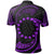 Cook Islands Polynesian Custom Polo Shirt Purple Tribal Wave - Polynesian Pride