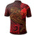 Papua New Guinea Polo Shirt Red Shark Polynesian Tattoo - Polynesian Pride