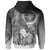 Yap Zip up Hoodie Humpback Whale with Tropical Flowers (White) - Polynesian Pride