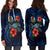 Vanuatu Polynesian Hoodie Dress - Blue Turtle Hibiscus - Polynesian Pride