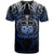 Samoa Polynesian T Shirt Eagle Tribal Pattern Blue - Polynesian Pride