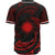 Marshall Islands Polynesian Baseball Shirt - Red Tribal Wave - Polynesian Pride