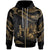 Tonga Polynesian Zip Hoodie Polynesian Tattoo Gold Version Unisex Gold - Polynesian Pride