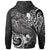 Yap Zip up Hoodie White Shark Polynesian Tattoo - Polynesian Pride