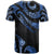 Yap Micronesia T Shirt Polynesian Tattoo Blue Version - Polynesian Pride