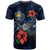 Nauru Polynesian T Shirt Blue Turtle Hibiscus - Polynesian Pride