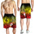 Vanuatu Men's Shorts - Humpback Whale with Tropical Flowers (Yellow) - Polynesian Pride