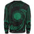 Northern Mariana Islands Polynesian Sweater - Green Tribal Wave - Polynesian Pride