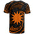 Nauru Polynesian All Over T Shirt Orange Tribal Wave - Polynesian Pride