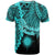 Marshall Islands Polynesian Custom T Shirt Tribal Wave Tattoo Neon Blue - Polynesian Pride