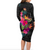 New Caledonia Hibiscus Polynesian Tribal Long Sleeves Dress - LT12 - Polynesian Pride